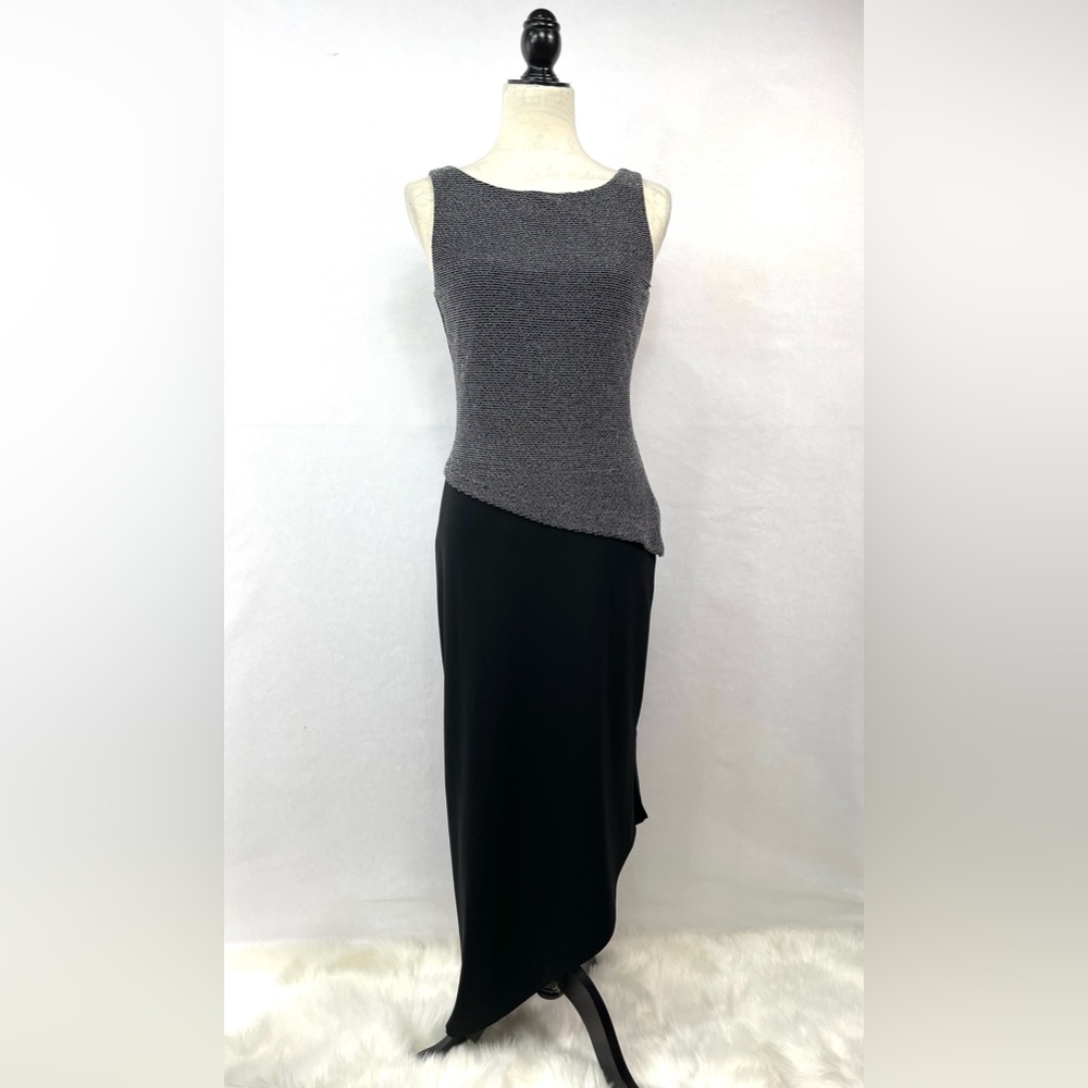 Arianna by Racheal Kay Asymmetrical Silver Sequin Cocktail Dress Size 4